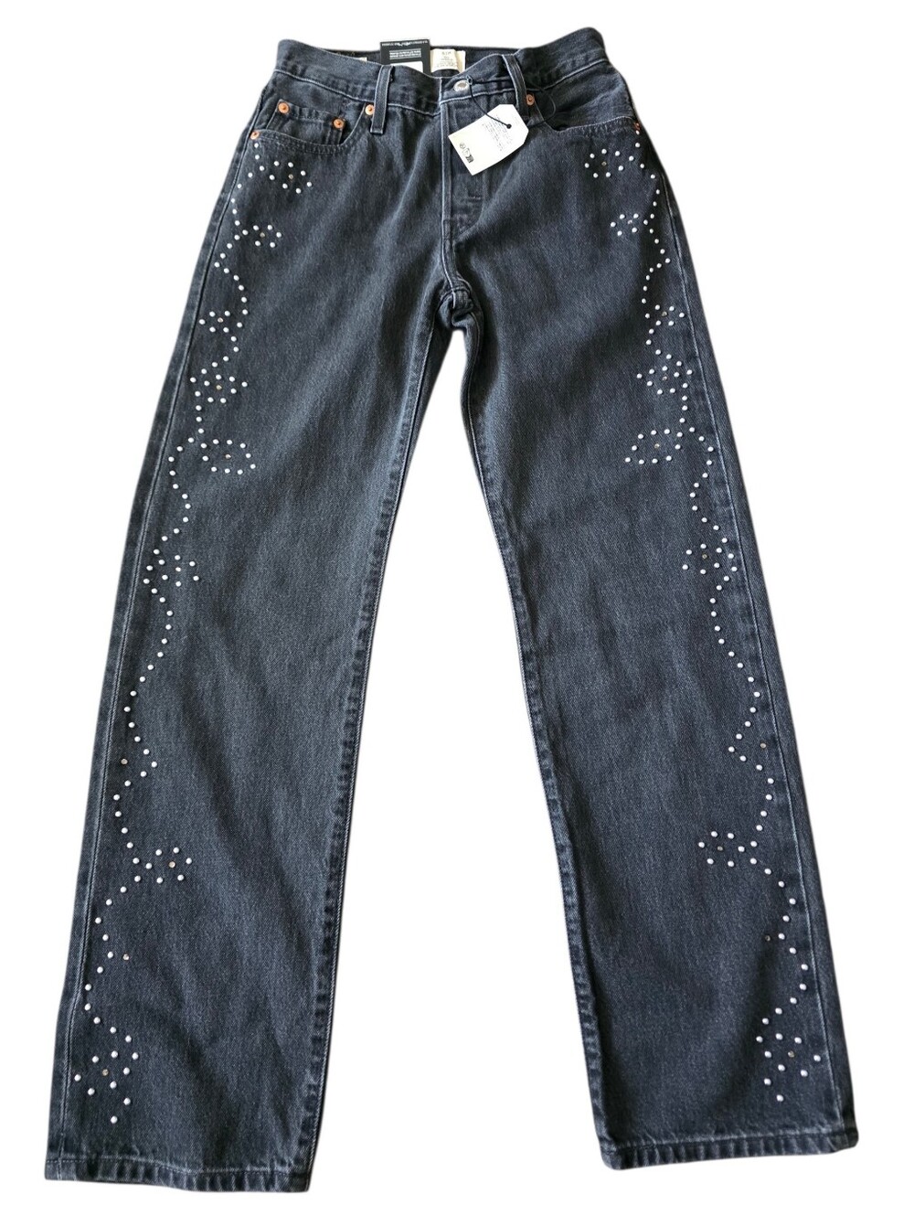 Levis 501 '90s Embellished Black Denim Jeans - Picture 5 of 11